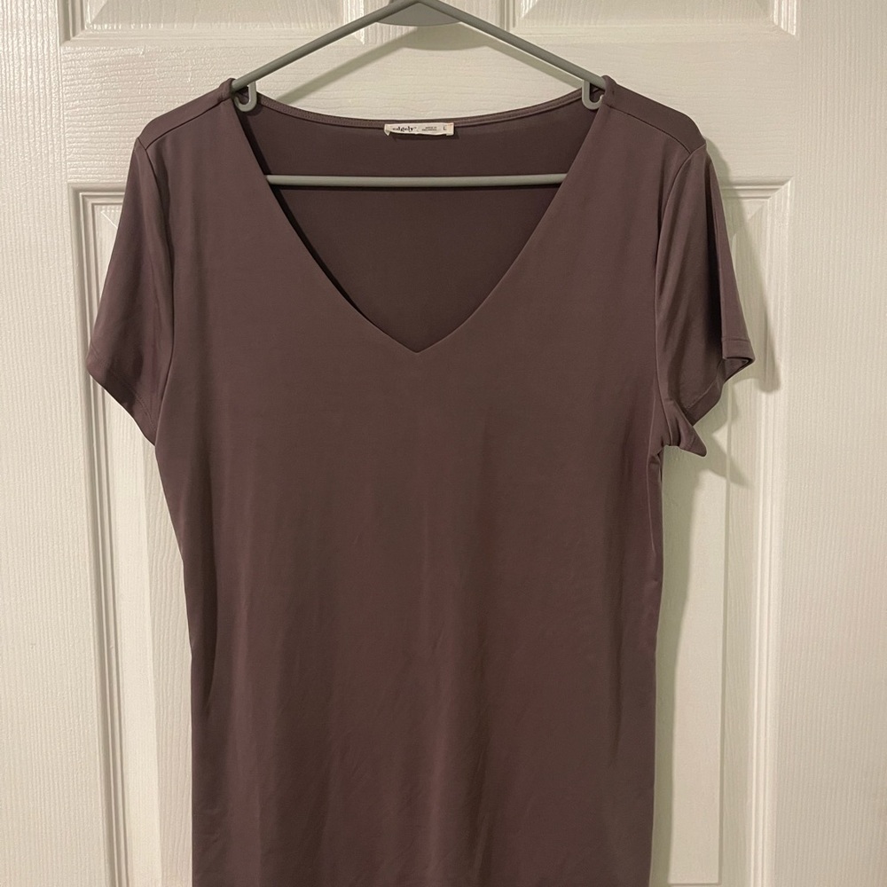 Fitted V-Neck Short Sleeve T-Shirt